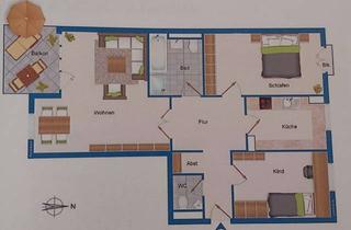 Wohnung mieten in 82024 Taufkirchen, Gepflegte 3-Zimmer-Wohnung mit Balkon in Taufkirchen (befristet)