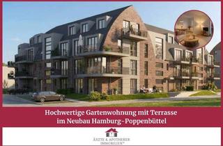 Wohnung kaufen in 22399 Poppenbüttel, Hochwertige Gartenwohnung mit Terrasse im Neubau Hamburg-Poppenbüttel