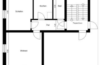 Wohnung mieten in 99734 Nordhausen, Helle, zentral gelegene 2-Raum-Wohnung in Nordhausen mit Einbauküche ab 1. April 2026, 3. OG