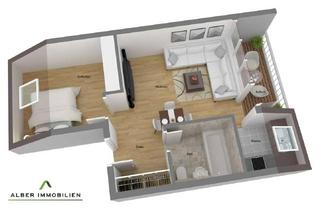 Wohnung kaufen in 72649 Wolfschlugen, Gemütliche 2-Zimmer Dachgeschosswohnung mit EBK, Garage, Loggia ins Grüne, zentral und dennoch ruhig