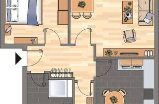 Wohnung mieten in Eschenweg 35, 27404 Zeven, 2-Zimmer-Wohnung in Zeven mit Laminat