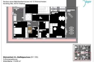 Penthouse mieten in 45731 Waltrop, Erstbezug! Exklusive 3-Zimmer-Penthousewohnung mit Dachterrasse & Gäste-Bad in Waltrop-Zentrum
