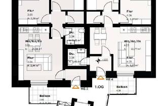 Wohnung mieten in 45772 Marl, Etagenwohnung mit Balkon im Niedrigenergiehaus