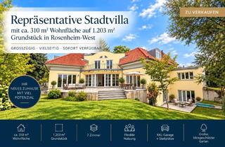 Villa kaufen in 83022 West, Großzügige Stadtvilla mit parkähnlichem Garten und vielseitiger Nutzung in Rosenheim-West