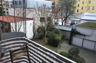 Immobilie mieten in Schraudolphstraße, 80799 Maxvorstadt, Möbilierte Einzimmerwohnung in der Maxvorstadt zur Untermiete mit Balkon und Aufzug