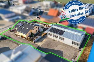 Einfamilienhaus kaufen in 63820 Elsenfeld, DIETZ: Einzigartiges Architektenhaus mit Einliegerwohnung, Pool und Gewerbehalle für Ihr Unternehmen