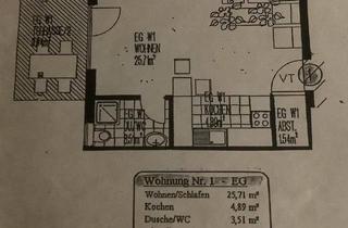 Wohnung kaufen in 86529 Schrobenhausen, Schrobenhausen - Wohnung 1 Zimmer Erdgeschoss ca. 40 qm Schrobenhausen