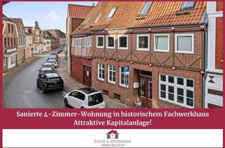 Wohnung kaufen in 25348 Glückstadt, Sanierte 4-Zimmer-Wohnung in historischem Fachwerkhaus – attraktive Kapitalanlage
