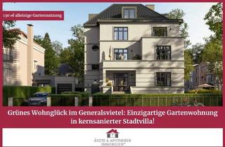 Wohnung kaufen in Wrangelstraße, 20253 Hoheluft-West, Grünes Wohnglück im Generalsvietel: Einzigartige Gartenwohnung in kernsanierter Stadtvilla!