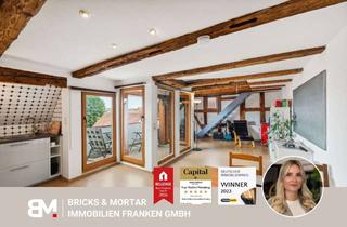 Wohnung kaufen in 90518 Altdorf, Historisches Wohnen auf drei Ebenen in der Altstadt: Maisonettewohnung mit Galerie, Dachloggia, EBK