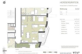 Wohnung mieten in 83024 West, Neubau 3 - Zimmer ca. 77 m² inkl. Küche mit Ostbalkon in Rosenheim