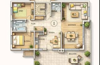 Wohnung mieten in Fichtenweg XY, 35043 Marburg, Moderne, großzügige 3,5 ZKB in sonniger Wohnlage von Marburg-Bauerbach