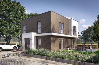 Haus kaufen in 34128 Jungfernkopf, Design-Highlight mit voller Höhe: 2 Vollgeschosse, Massivwände, Flachdach-Stil.