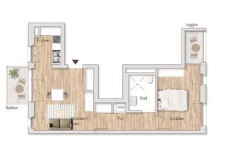 Wohnung mieten in Lucy-Hillebrand-Straße, 74076 Heilbronn, Erstbezug: Neubau 2-Zimmer-Wohnung mit EBK, Balkon & Loggia | Neckarbogen