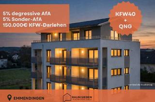 Wohnung kaufen in 79312 Emmendingen, Emmendingen - KFW40+QNG * 3-Zi-Wohnung * 75 qm * Neubau in EM-Kollmarsreute * mit Gartenanteil