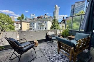 Wohnung mieten in 60325 Westend-Süd, Perfekte WG-Wohnung: 3 Zimmer + Küche mit EBK + Dachterrasse + Süd/West Balkon + Garage.