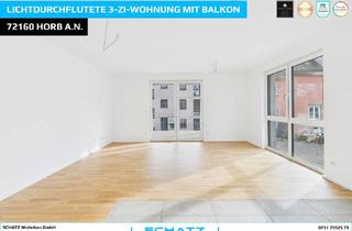 Wohnung kaufen in 72160 Horb, Lichtdurchflutete 3-Zi-Obergeschosswohnung mit Balkon I Wohnen im Naturpark Horb