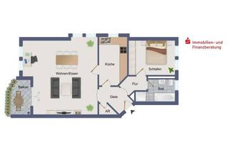 Wohnung kaufen in 66564 Ottweiler, Attraktive 2-Zimmer-Wohnung mit Balkon in ruhiger Lage - Ottweiler