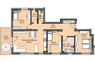 Wohnung kaufen in Wacholderweg, 74653 Künzelsau, NEUBAU Schöne 4-Zimmer-Wohnung in Gaisbach (W1)