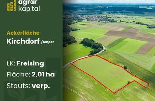 Grundstück zu kaufen in 85414 Kirchdorf, AgrarKapital: Landwirtschaftliche Fläche in Kirchdorf/Amper (FS) - Acker mit 2,01 ha