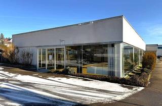 Gewerbeimmobilie mieten in 89518 Heidenheim, Top-Sichtlage an der B466 - Ausstellungshalle mit Stellplätzen