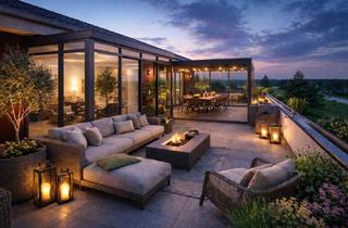 Penthouse kaufen in 88487 Mietingen, Modernes Penthouse mit großer Dachterrasse und Blick ins Grüne