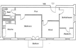 Wohnung mieten in Danckelmannstraße 34, 16259 Bad Freienwalde, Hübsche 3-Raumwohnung mit Abstellraum und Balkon