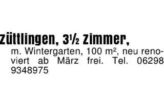 Wohnung mieten in 74219 Möckmühl, Züttlingen, 3 1/2 Zimmer, m. Wintergarten, 100 m², neu renoviert