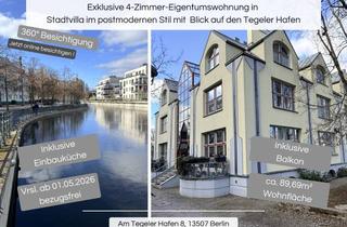 Wohnung kaufen in Am Tegeler Hafen, 13507 Tegel, *Exklusive 4-Zimmer-Eigentumswohnung in Stadtvilla im postmodernen Stil mit Wasserblick*