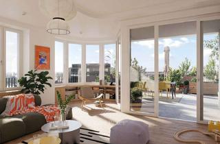 Wohnung kaufen in Mariane-Von-Rantzau-Straße, 10243 Friedrichshain, Himmelssuite: Panorama-Apartment mit Loggia im 19.OG | Provisionsfrei