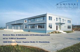 Gewerbeimmobilie kaufen in Ruppiner Straße 10, 16909 Wittstock, Moderner Lager- & Bürokomplex (erweiterbar) auf großem Grundstück (ca. 12.900 qm) / teilbar