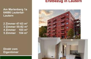 Wohnung mieten in Am Marienberg 1a, 64686 Lautertal, Provisionsfrei: 3-Zimmerwohnung, Erstbezug, energieeffizient, barrierefrei (Typ 6)
