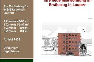 Wohnung mieten in Am Marienberg 1a, 64686 Lautertal, Provisionsfrei: 5-Zimmerwohnung, Erstbezug, energieeffizient, barrierefrei (Typ 5)