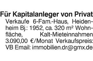 Haus kaufen in 89518 Heidenheim, Verkaufe 6- Fam.-Haus, Heidenheim