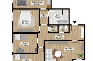 Wohnung kaufen in 71672 Marbach, Marbach am Neckar - 4-Zimmer Wohnung 2014 modernisiert 3 Außenstellplätze