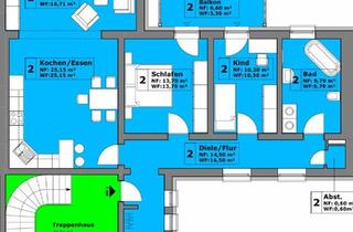 Wohnung kaufen in 97616 Bad Neustadt, Bad Neustadt an der Saale - 3 Zi Wohnung Erdgeschoss FBH Lüftungsanlage Kfw 75