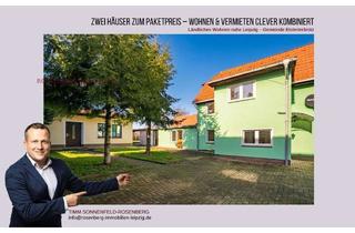 Haus kaufen in 04523 Elstertrebnitz, Attraktives Immobilienpaket: Zwei Wohnhäuser auf einem Grundstück