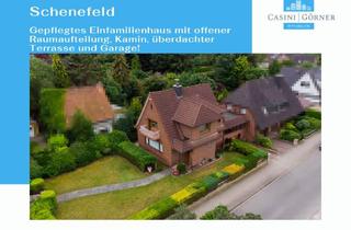 Haus mieten in 22869 Schenefeld, Gepflegtes Einfamilienhaus mit offener Raumaufteilung, Kamin, überdachter Terrasse und Garage!