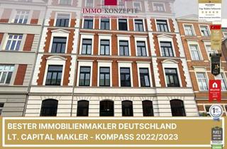 Wohnung kaufen in Werderstraße, 19055 Schwerin, FREI: Stilvoll wohnen im sanierten Altbau: Altersgerechte 3-Zimmer-Wohnung mit Balkon und Garten