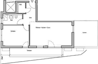 Wohnung mieten in 63500 Seligenstadt, Neubau 2-Zimmer Wohnung mit Terrasse + Garten in Seligenstadt-Froschhausen