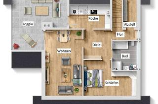 Wohnung mieten in 37520 Osterode, Möblierte Dachgeschosswohnung in Osterode am Harz