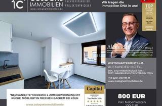 Wohnung mieten in Mauritiusstraße 153, 50226 Frechen, NEU SANIERTE MODERNE 2-ZIMMERWOHNUNG MIT KÜCHE UND MÖBEL IN FRECHEN-BACHEM BEI KÖLN