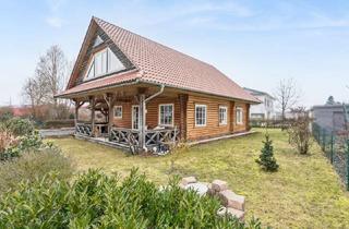 Einfamilienhaus kaufen in 86753 Möttingen, DIE besondere Immobilie: Holz-Blockhaus, EFH mit ökologisch höchsten Standards zentral in Möttingen