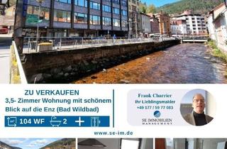 Wohnung kaufen in 75323 Bad Wildbad, Große 3 Zimmer Whg. mit schönem Blick auf die Enz