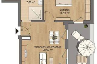 Wohnung mieten in Chemnitzer Straße 36, 63452 Hanau, Exklusive 2-Zimmer-Wohnung mit großer Dachterrasse