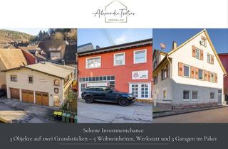 Anlageobjekt in 75305 Neuenbürg, Seltene Investmentchance: 3 Objekte - 5 Wohneinheiten - Werkstatt und 3 Garagen im Paket