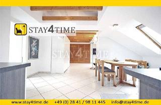 Immobilie mieten in 47059 Neuenkamp, DU-Neuenkamp – Gemütliche Dachwohnung mit Wlan & Klimaanlage Nähe Ruhrort sowie A40