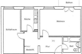 Wohnung mieten in Brandfichtenweg, 16259 Bad Freienwalde, Bad Freienwalde: 2-Raumwohnung mit Balkon