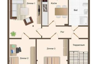 Wohnung kaufen in Talstraße 1b, 18055 Stadtmitte, geräumige 3-Zimmer-DG-Wohnung im Rostocker Bahnhofsviertel mit Balkon, Tageslichtbad u. Gartenanteil