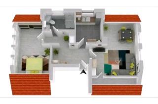 Wohnung kaufen in 65428 Rüsselsheim, Rüsselsheim am Main - Eigentumswohnung mit Spitzboden, Kellerraum und kleinem Garten